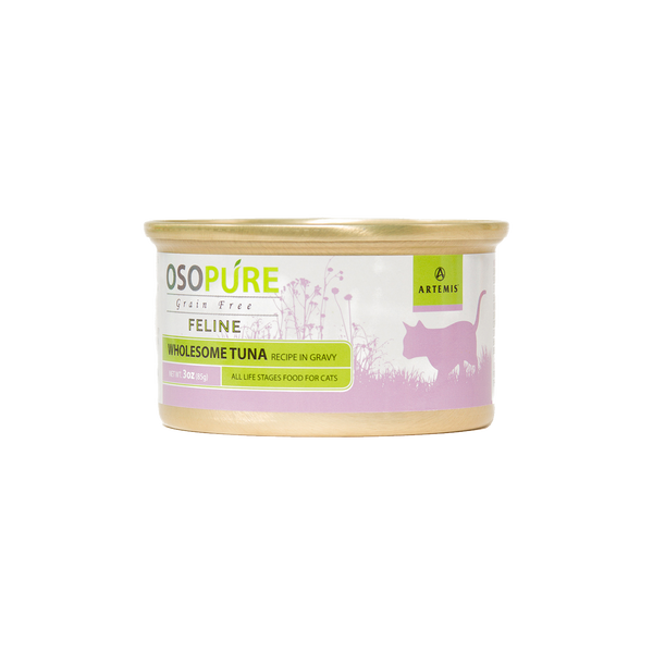 OSOPURE Feline Grain Free Wholesome Tuna In Gravy Canned Cat Food